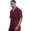 Cherokee Men’s Zip Up Jacket, Traditional Fit Lapel Collar with Half Sleeves 4300(Wine)