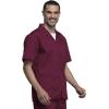 Cherokee Men’s Zip Up Jacket, Traditional Fit Lapel Collar with Half Sleeves 4300(Wine)