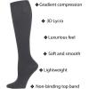 Cherokee Men’s & Women’s Gradient Compression Socks, Knee-High Support, 8-12 mmHg, 4 Pairs, with 3D Lycra MYTSSOCK1(Navy)
