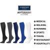 Cherokee Men’s & Women’s Gradient Compression Socks, Knee-High Support, 8-12 mmHg, 4 Pairs, with 3D Lycra MYTSSOCK1(Pewter)