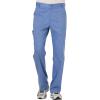 Cherokee Premium Scrub Set for Men Modern Fit V-Neck Top WW690 with Tapered Leg Button Closure & Inside Drawstring Pant WW140(Ciel)