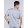 Cherokee Premium Scrub Set for Men Modern Fit V-Neck Top WW690 with Tapered Leg Button Closure & Inside Drawstring Pant WW140(Grey)