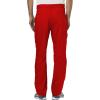 Cherokee Premium Scrub Set for Men Modern Fit V-Neck Top WW690 with Tapered Leg Button Closure & Inside Drawstring Pant WW140(Red)