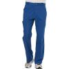 Cherokee Premium Scrub Set for Men Modern Fit V-Neck Top WW690 with Tapered Leg Button Closure & Inside Drawstring Pant WW140(Royal)