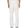 Cherokee Premium Scrub Set for Men Modern Fit V-Neck Top WW690 with Tapered Leg Button Closure & Inside Drawstring Pant WW140(White)
