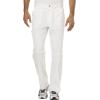 Cherokee Premium Scrub Set for Men Modern Fit V-Neck Top WW690 with Tapered Leg Button Closure & Inside Drawstring Pant WW140(White)