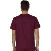 Cherokee Premium Scrub Set for Men Modern Fit V-Neck Top WW690 with Tapered Leg Button Closure & Inside Drawstring Pant WW140(Wine)