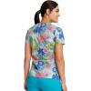 Cherokee Prints Women Scrubs Top Mock Wrap CK614(Retro Buds)