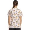 Cherokee Prints Women Scrubs Top V-Neck Print CK646(Pugkin Spice Season)