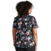 Cherokee Prints Women Scrubs Top V-Neck Print CK652(Hopeful Bouquets)