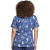 Cherokee Prints Women Scrubs Top V-Neck Print CK652(Magical Care)