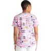 Cherokee Prints Women Scrubs Top V-Neck Print CK662(Dental Life)