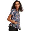 Cherokee Prints Women Scrubs Top V-Neck Print CK662(Paisley Petals)