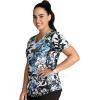 Cherokee Prints Women Scrubs Top V-Neck Print CK703(Brushy Botanical)