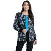 Cherokee Prints Women Warm Up Scrubs Jacket Snap Front CK301(Llama Love)