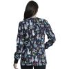 Cherokee Prints Women Warm Up Scrubs Jacket Snap Front CK301(Llama Love)