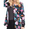Cherokee Prints Women Warm Up Scrubs Jacket Snap Front CK301(Love is Beautiful)