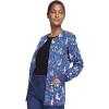 Cherokee Prints Women Warm Up Scrubs Jacket Snap Front CK301(Magical Care)