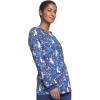 Cherokee Prints Women Warm Up Scrubs Jacket Snap Front CK301(Magical Care)