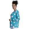 Cherokee Prints Women Warm Up Scrubs Jacket Snap Front CK301(My Main Squeeze)
