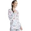 Cherokee Prints Women Warm Up Scrubs Jacket Snap Front CK301(Paws for a Cause)