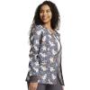 Cherokee Prints Women Warm Up Scrubs Jacket Snap Front CK301(Toothicorn Magic)