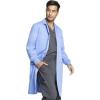 Cherokee Professional Lab Coat for Men and Women Modern fit Button Front Closure with Single Chest Pocket WW306AB(Ciel)