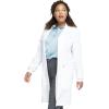 Cherokee Professional Lab Coat for Men and Women Modern fit Button Front Closure with Single Chest Pocket WW306AB(White)