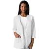 Cherokee Professionals Women Scrubs Lab Coats 3/4 Sleeve Embroidered 1491(White)