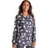 Cherokee Scrub Jackets For Woman Printed Snap Front Modern Classic Fit, 2 Pockets, Rib-Knit Cuffs – CK321(Calma Llama)