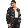 Cherokee Scrub Jackets For Woman Printed Snap Front Modern Classic Fit, 2 Pockets, Rib-Knit Cuffs – CK321(Care Flor-all)