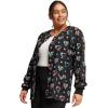Cherokee Scrub Jackets For Woman Printed Snap Front Modern Classic Fit, 2 Pockets, Rib-Knit Cuffs – CK321(Care Flor-all)