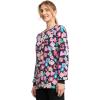 Cherokee Scrub Jackets For Woman Printed Snap Front Modern Classic Fit, 2 Pockets, Rib-Knit Cuffs – CK321(Health-abet)