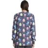 Cherokee Scrub Jackets For Woman Printed Snap Front Modern Classic Fit, 2 Pockets, Rib-Knit Cuffs – CK321(Science Friends)
