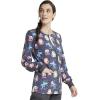 Cherokee Scrub Jackets For Woman Printed Snap Front Modern Classic Fit, 2 Pockets, Rib-Knit Cuffs – CK321(Science Friends)