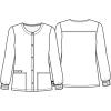 Cherokee Scrub Jackets For Woman Printed Snap Front Modern Classic Fit, 2 Pockets, Rib-Knit Cuffs – CK321(Sweet Tooth)