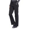 Cherokee Scrub Pant for Women Mid Rise Straight Leg Drawstring Bottom with 5 Pockets, Soft Stretchy & Durable Fabric – WW160(Black)