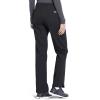 Cherokee Scrub Pant for Women Mid Rise Straight Leg Drawstring Bottom with 5 Pockets, Soft Stretchy & Durable Fabric – WW160(Black)