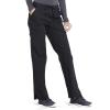 Cherokee Scrub Pant for Women Mid Rise Straight Leg Drawstring Bottom with 5 Pockets, Soft Stretchy & Durable Fabric – WW160(Black)