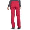 Cherokee Scrub Pant for Women Mid Rise Straight Leg Drawstring Bottom with 5 Pockets, Soft Stretchy & Durable Fabric – WW160(Red)
