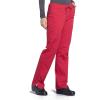 Cherokee Scrub Pant for Women Mid Rise Straight Leg Drawstring Bottom with 5 Pockets, Soft Stretchy & Durable Fabric – WW160(Red)