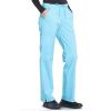 Cherokee Scrub Pant for Women Mid Rise Straight Leg Drawstring Bottom with 5 Pockets, Soft Stretchy & Durable Fabric – WW160(Turquoise)