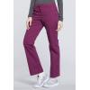 Cherokee Scrub Pant for Women Mid Rise Straight Leg Drawstring Bottom with 5 Pockets, Soft Stretchy & Durable Fabric – WW160(Wine)