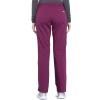 Cherokee Scrub Pant for Women Mid Rise Straight Leg Drawstring Bottom with 5 Pockets, Soft Stretchy & Durable Fabric – WW160(Wine)