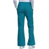 Cherokee Scrub Pants for Women Mid Rise Pull-On Cargo Medical Uniform 7 Pocket Elastic Waist Adjustable Hem Stretch – 4005(Caribbean Blue)