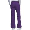 Cherokee Scrub Pants for Women Mid Rise Pull-On Cargo Medical Uniform 7 Pocket Elastic Waist Adjustable Hem Stretch – 4005(Eggplant)