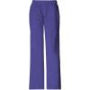 Cherokee Scrub Pants for Women Mid Rise Pull-On Cargo Medical Uniform 7 Pocket Elastic Waist Adjustable Hem Stretch – 4005(Grape)