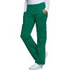Cherokee Scrub Pants for Women Mid Rise Pull-On Cargo Medical Uniform 7 Pocket Elastic Waist Adjustable Hem Stretch – 4005(Hunter)