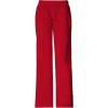 Cherokee Scrub Pants for Women Mid Rise Pull-On Cargo Medical Uniform 7 Pocket Elastic Waist Adjustable Hem Stretch – 4005(Red)