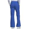 Cherokee Scrub Pants for Women Mid Rise Pull-On Cargo Medical Uniform 7 Pocket Elastic Waist Adjustable Hem Stretch – 4005(Royal)